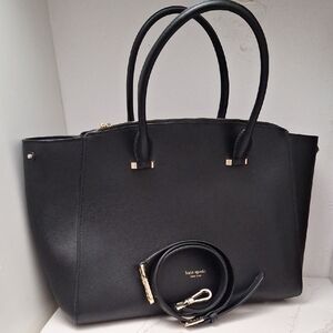 Kate Spade Black Leather Tote Bag